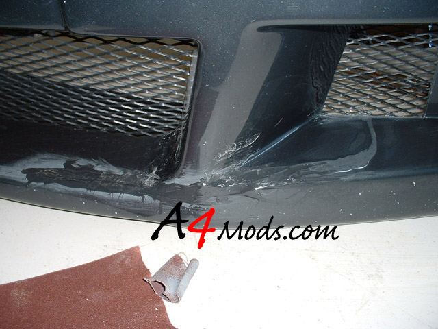 B6 Audi A4 - ABS Plastic Repair Sanding